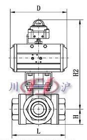 氣(qi)動(dong)內(nei)螺紋(wen)三(san)通球閥 開(kai)關(guan)型(xing)