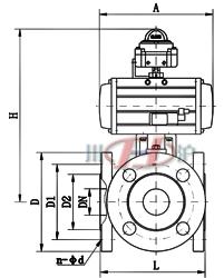 Q644/5氣動(dong)三通(tong)球(qiu)閥 開(kai)關(guan)型